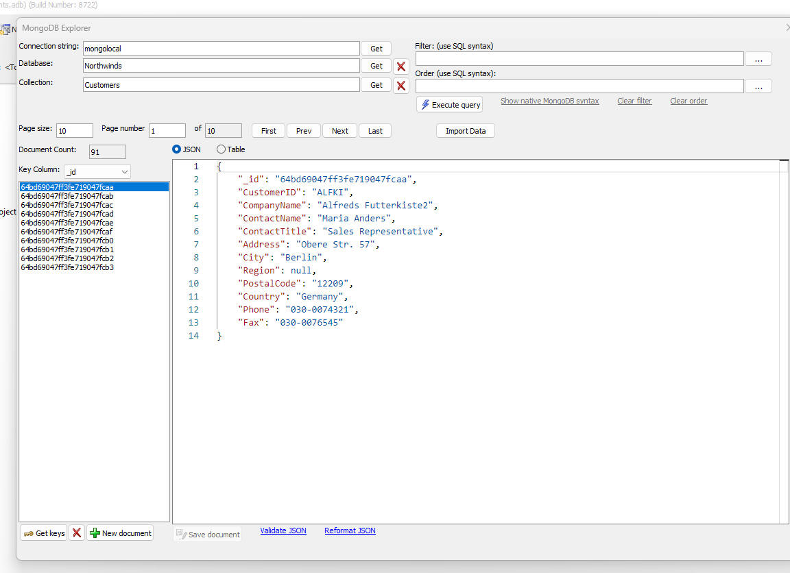 MongoDB Explorer
